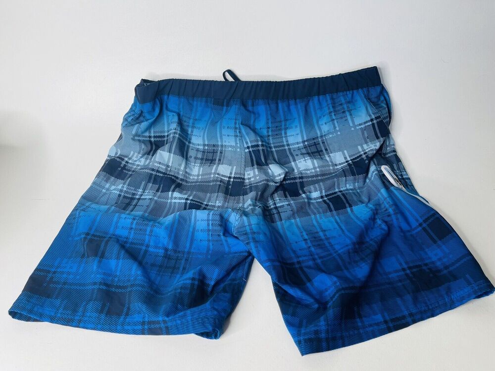 Men’s ZeroXposur Swim Trunks Shorts Board Size XXL Blue Black Plaid